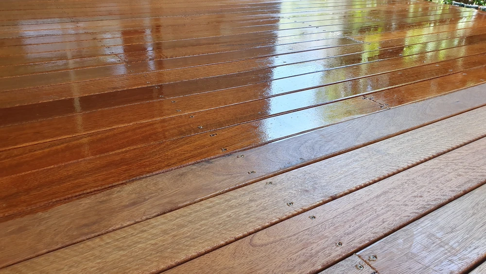 Deck restoration and staining