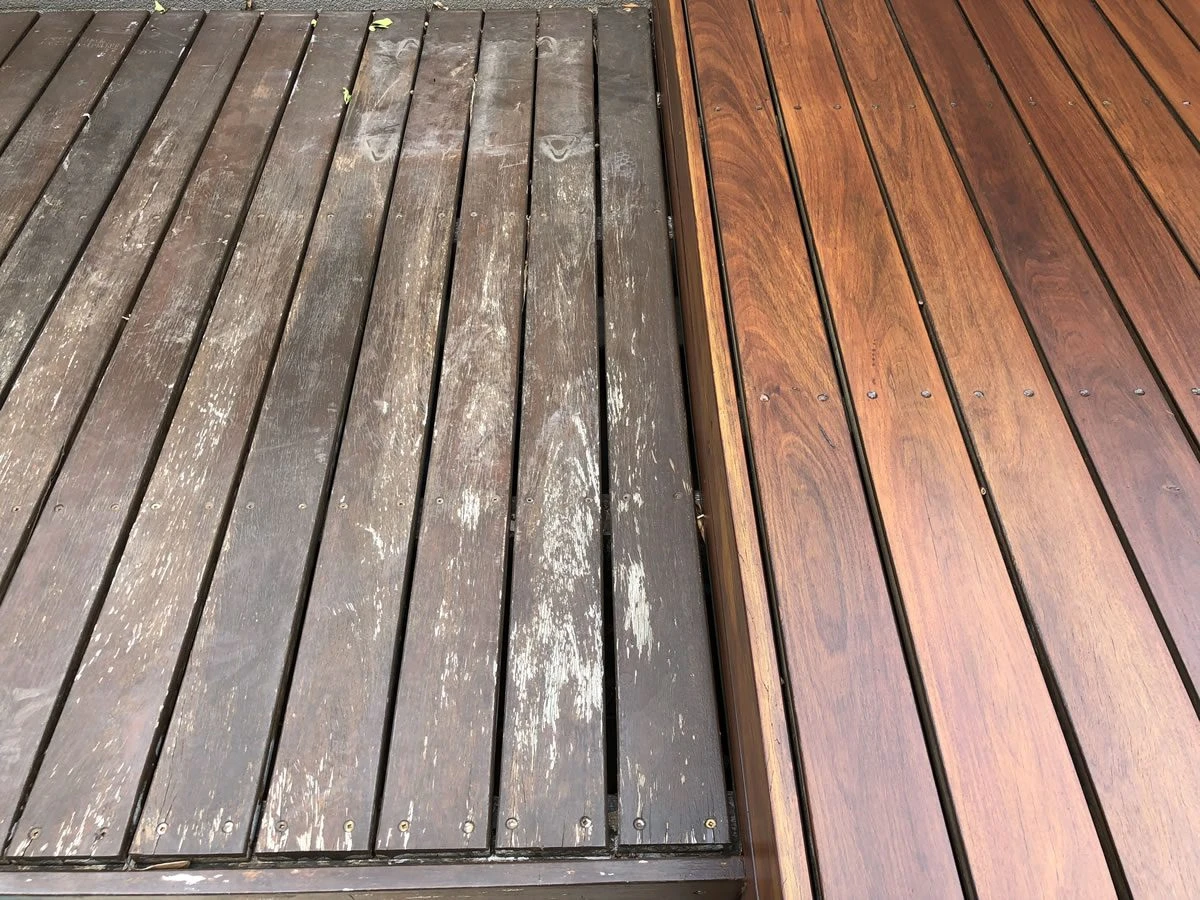 Spotted Gum Natural b4 after