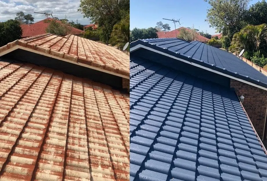 this picture is high quality roof tile painting melbourne